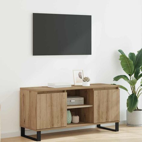 vidaXL Mobile TV Rovere artigianale 104 x 35 x 50 cm Legno (1/5)