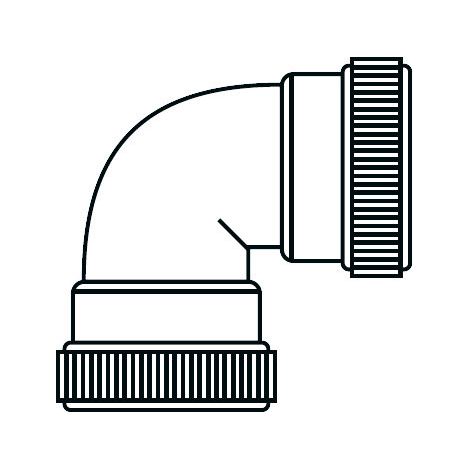 TECNO RACCORDO A GOMITO HH 40MM T200 50800