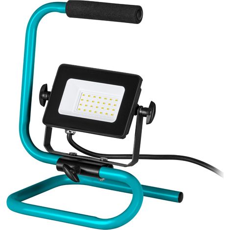EGLO LED Baustrahler, tragbare Arbeitsleuchte aus Aluminium und Kunststoff, Arbeitsscheinwerfer in türkis und schwarz, Werkstattlampe schwenkbar, IP65, neutralweiß, 2000lm (1/5)