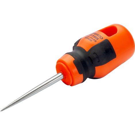 BahcoFIT Ahle mit Schraubendrehergriff, mit kurzem Gummigriff, 6 mm x 50 mm, Einzelhandelsverpackung (1/3)