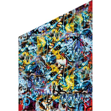 VETRO Glasscheibe GRAFFITI B 1200 xH 1200/1800 mm Ecke LI