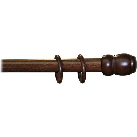Bastone Per Tenda A Strappo D. Mm.35 Noce Scuro Cm.150 1 Pz