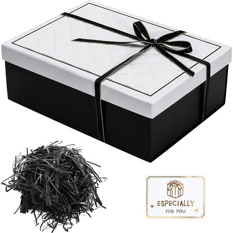 20 Boite Cadeau, Pliable, Carton, Ruban, Carte, Anniversaire, Mariage, Noel (1/5)