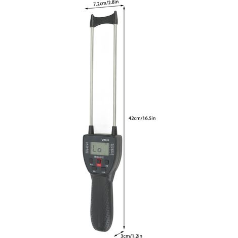 Humidimètre numérique LCD à double sonde rétroéclairé avec instructions vocales pour haricots, riz, blé et maïs. (1/5)