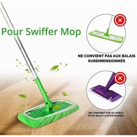 8 Pièces Lingettes Réutilisables pour Sweeper,Tampon à Vadrouille Réutilisable,Lavable et Ne Bouge Pas,Sec ou Humide, (1/4)