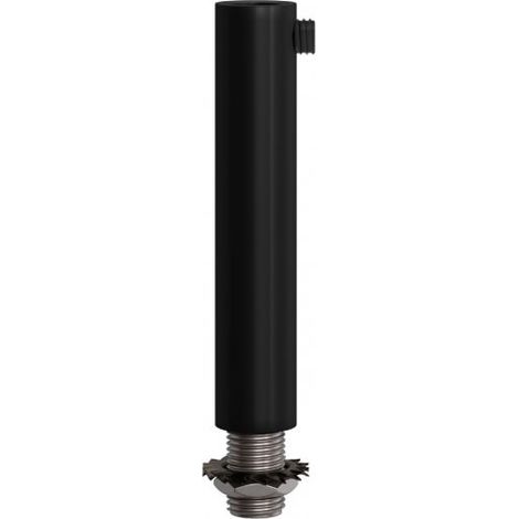 Serre-Câble Tubulaire Noir Mat 70 mm avec Tige Écrou et Rondelle