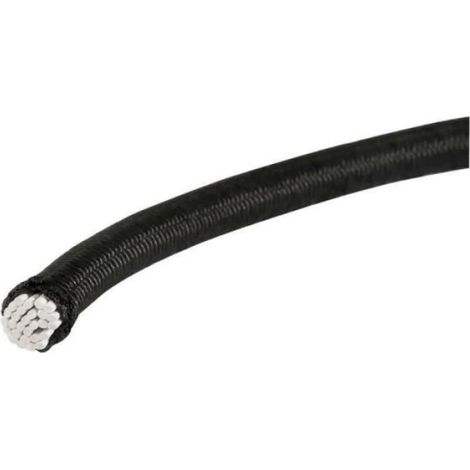 Tendeur élastique noir en bobine - Ø 4 mm - 20M - - Extensible à 110% (1/4)