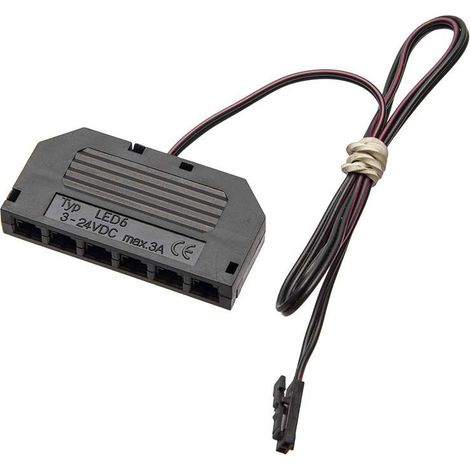 Cyclingcolors – Distributeur LED 6 voies 0,25m 12V 24V – Câble électrique avec connecteur rapide – Répartiteur 6 fiches pour installations professionnelles