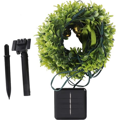Guirlande lumineuse solaire d'extérieur de 2,9 m avec 24 LED et 6 guirlandes, idéale pour les fêtes de Noël. (1/5)