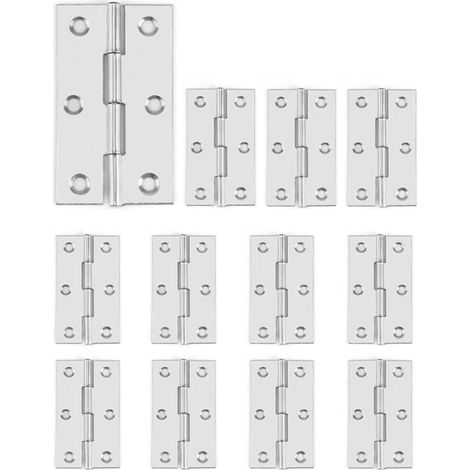 Charnières de Porte Pliantes en Acier Inoxydable 66mm, charnières pour réparer les portes, les fenêtres et les boîtes de rangement (1/5)