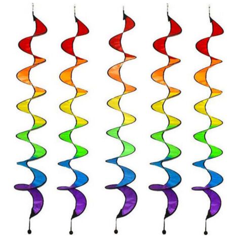 Décoratif de jardin 5Pcs Animal Spirale Moulin à Vent, Girouette Spirale, pour Pelouse, Jardin, Cour, Extérieur Décor, Moulin À Vent en Spirale (1/4)
