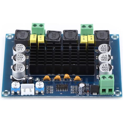 Amplificateur de puissance audio numérique stéréo double canal haute puissance 120 W + 120 W (DC12-26 V) (1/5)