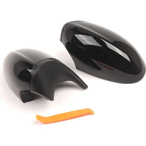 Car Side Mirror Covers, 1 Pair of ABS Racing Design Mirror Covers, Scratch Resistant, Adhesive Residue-Free, for 51167135098 51167135097 (1/5)