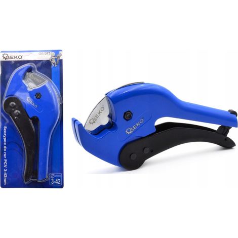 Geko 5901477154133 Ciseaux à tuyaux rouge ergonomique