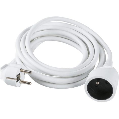 Rallonge électrique 10 m – Section 3G 1,5 mm² – Intensité 16 A – Tension 230 V – Puissance 3500 W pour usage domestique – Dhome - FMZ3-01