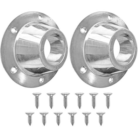 Lot de 2 supports de base de table en aluminium pour camping-car, caravane, bateau - Accessoires fixes - Imperméable et antirouille - Pour tables de WC