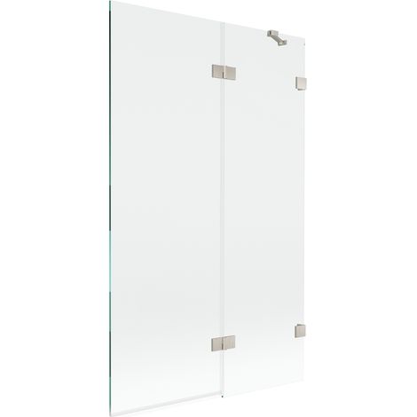 Mexen Lunar Duschabtrennung 2-teilig rechts 110 x 150 cm, transparent, gebürsteter Nickel - 897-110-100-97-00-P (1/5)