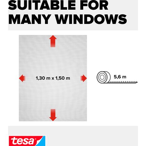 tesa STANDARD 55672-00500-00 Moustiquaire pour fenêtre (l x H) 1300 mm x 1500 mm blanc 3 pc(s) (1/4)