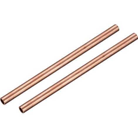 Copper Tube, 10mm OD 1mm Wall Thickness 150mm Length Round Pipe Tube for Industry, DIY Projects 2 Pcs (1/5)