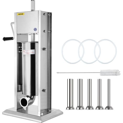 VEVOR Machine a Saucisses Manuel Electrique 7L Poussoir Saucisse Professionnel Poussoir Merguez Poussoir a Viande pour Remplissage de Saucisses Cuisine Restaurant Charcutier Supermarche Boucherie (1/5)