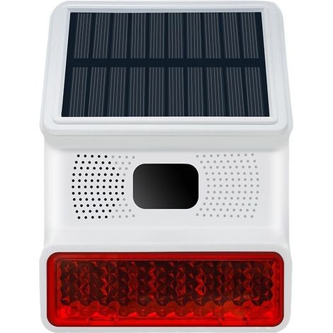 Alarmsirene, Solar-Außensirene mit LED-Blinklichtfunktion, 433 MHz drahtlose Außensirene, kompatibel mit PG103 PG107 PG108 alarmanlage Haus (1/5)