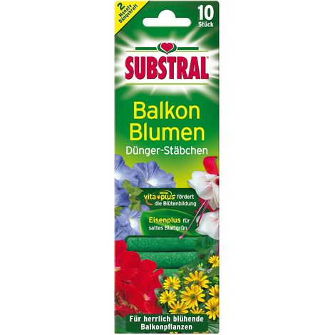 Substral Dünger-Stäbchen für Balkonpflanzen - 10 Stück (1/2)