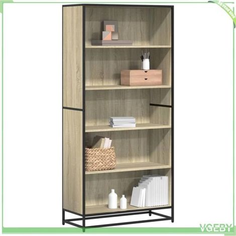 Bibliothèque - 3300856 - chêne sonoma - 5 étagères - 80,5x35x170,5 cm (1/5)