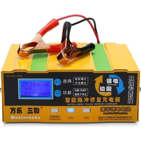 NEUFU Chargeur Intelligent 110-250V 12V/24V 200AH de Batterie Automatique Impulsion pour Voiture Électrique Auto Moto (1/4)