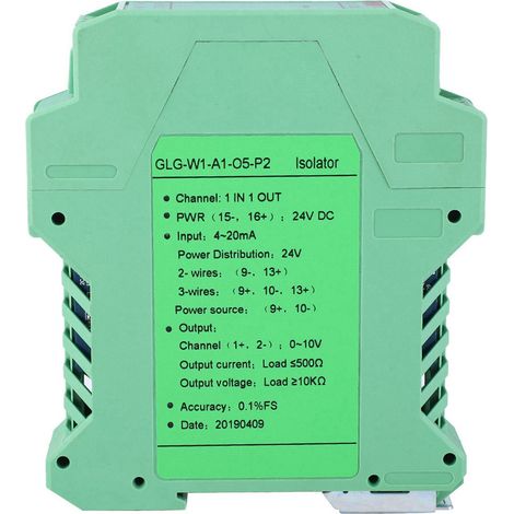 GLG DC 24V DC Stromsignalwandler 4-20mA auf 0-10V, 0-10VDC auf 4-20mA Signalwandler Isolator Transmitter SPS Detektor Signalaufbereiter Konfiguration