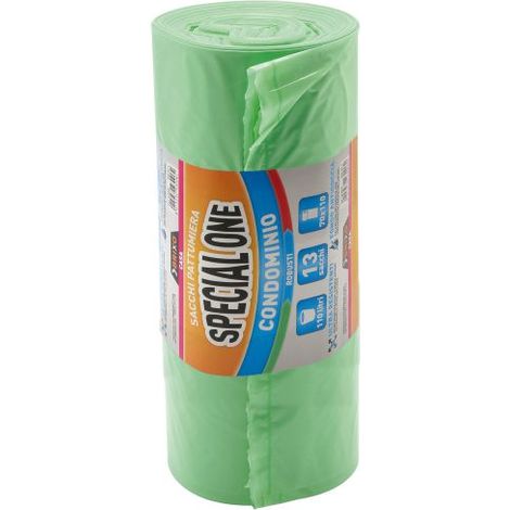 BUSTE SACCETTI PATTUMIERA RACCOLTA DIFFERENZIATA RIFIUTI 70X110 V/COLORI 21714V VERDE (25762)