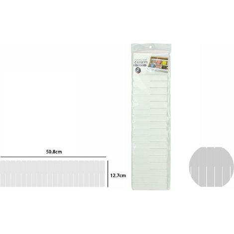 TrAdE Shop Traesio - Set 2 Pz Separatori Divisori Per Cassetti Armadio In Plastica 50,8x12,7cm 71390 -