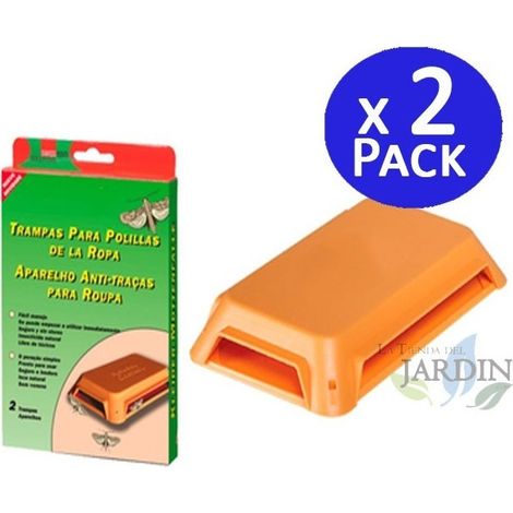 Pack 2 Trampas para Polillas de Ropa - Elimina polillas de ropa y textiles de forma segura