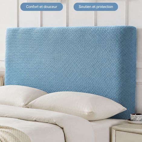 Housse de tête de lit élastique jacquard bleu lac étoilé 2,2 m 2.2 2.1-2 4 réf 25 × 20 × 5 cm 750 g – Livraison gratuite