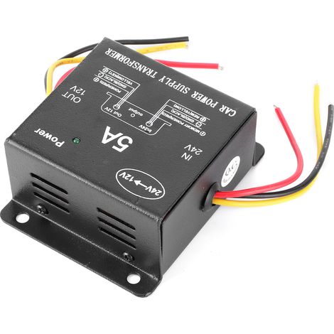 Convertisseur de puissance 5A 24V vers 12V (transformateur abaisseur) pour camions, camping-cars, yachts, systèmes audio et de navigation (rénovation). (1/5)