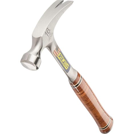 Estwing E16S Straight Claw Hammer with Leather Grip, 16oz/448g (1/2)