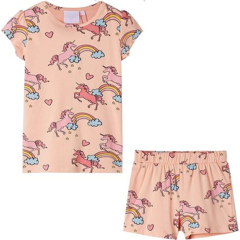 Teenpull – Kinderpyjama mit Kurzen Ärmeln Hellorange 92 (1/5)