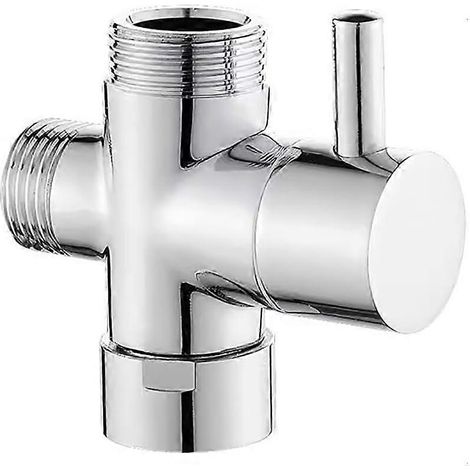 Robinet inverseur de douche à 3 voies, adaptateur métallique pour tuyau de douche et tuyau d'arrosage, répartiteur de robinet à 3 voies pour tuyau de machine à laver (1/4)