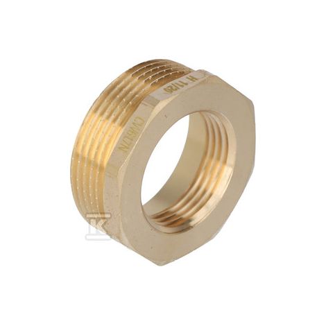 Reducción de latón de 6/4" x 1" amarilla