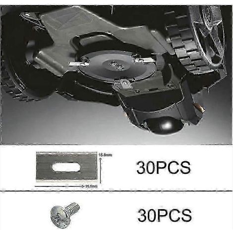 Paquete de 30 cuchillas para cortacésped Husqvarna con doble filo de acero inoxidable de 36,518,50,65 mm, edición Versalles 0620