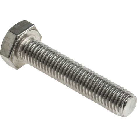Vis à tête hexagonale, Acier Inoxydable A2 304 Brut, M10 x 50mm ( Prix pour Sachet de 25 )
