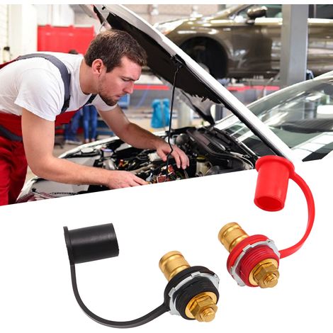 Bornes de chargeur de batterie rouges et noires de 3/8 de pouce (CP-0910) adaptées aux voitures, camions, bateaux et VTT. (1/5)