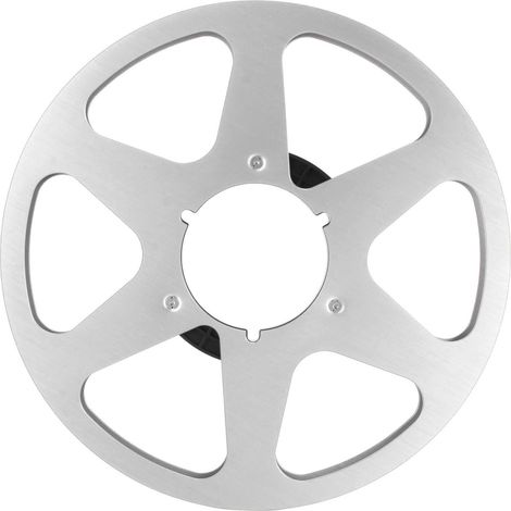 Tonabnehmerspule aus Aluminiumlegierung, 10,5 Zoll, 6 Löcher, für Universal-Tonbandgeräte, silberfarben