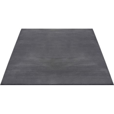FLOORNOVO Hochflor Teppich Grau einfarbig - 200 x 140 cm - Besonders Weicher Teppich Wohnzimmer & Badezimmerteppich - Pflegeleicht - vielseitig einsetzbar im Innenbereich (1/2)