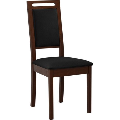 Silla Victorville 337, Nogal, 96x47x53cm, Tapiz, De madera, Madera, Muebles ya montados (1/4)