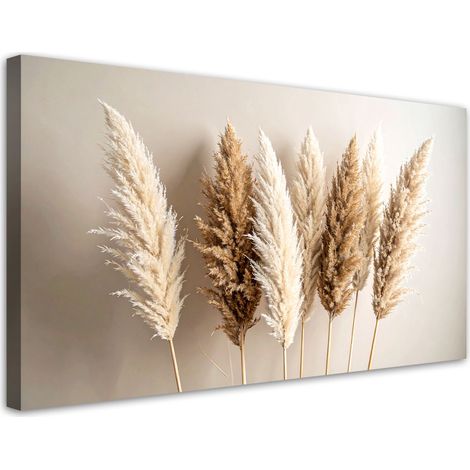 Wandbild Trockenes Gras Pflanzen Natur beige 80x40 cm (1/5)