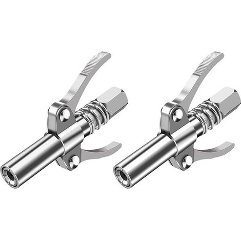 2PCS Embout Pompe a Graisse, Coupleur Rapide pour Pistolet à Graisse Embout de Préhension pour Graisseurs Coniques et tous Types de Presses de Graisse (1/4)