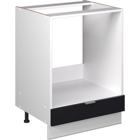 Herdumbauschrank Fame-Line, Schwarz gestreift, 60 cm ohne Arbeitsplatte, Vicco