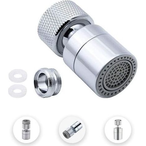 Mousseur et brise-jet pour robinetFiltre Moussant de Cuisine Pour Robinet en Laiton Réglable à 2 Modes avec Adaptateur de Buse, Adapté au Robinet Avec Buse à Filetage Externe M22 ou Filetage Interne M (1/5)