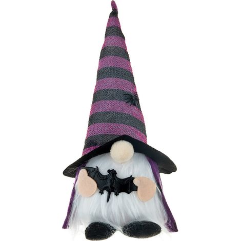 Gnome Luminieux - Décoration Halloween - Chapeau Haut - Sans Visage - En Tissu - Pour Intérieur Extérieur - 1 Pièce (1/2)