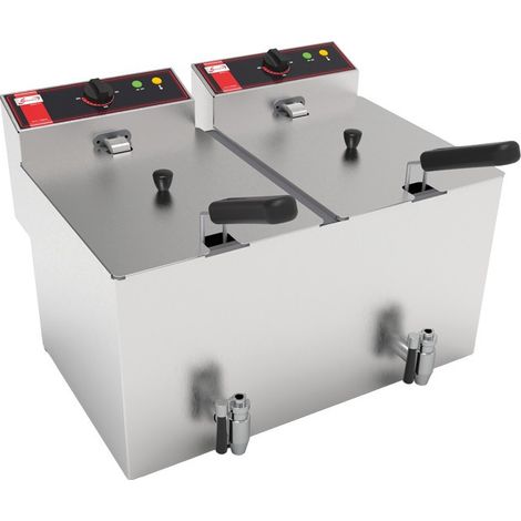 Friteuse électrique à poser - SOFRA-FRYERS - 2 cuves de 12 L - Sofraca